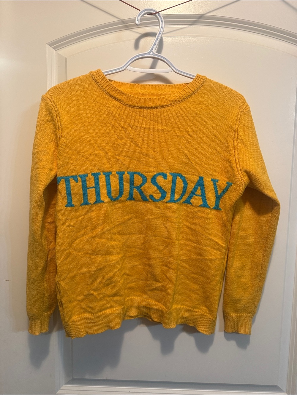 Yellow 'Thursday' Crewneck Sweater - Women's Casual Knit